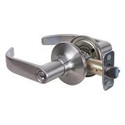 Return Style Lever Privacy Door Lock; Polished Brass