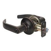 Return Style Lever Privacy Door Lock; Aged Bronze