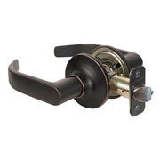 Return Style Hall and Closet Door Lever; Aged Bronze