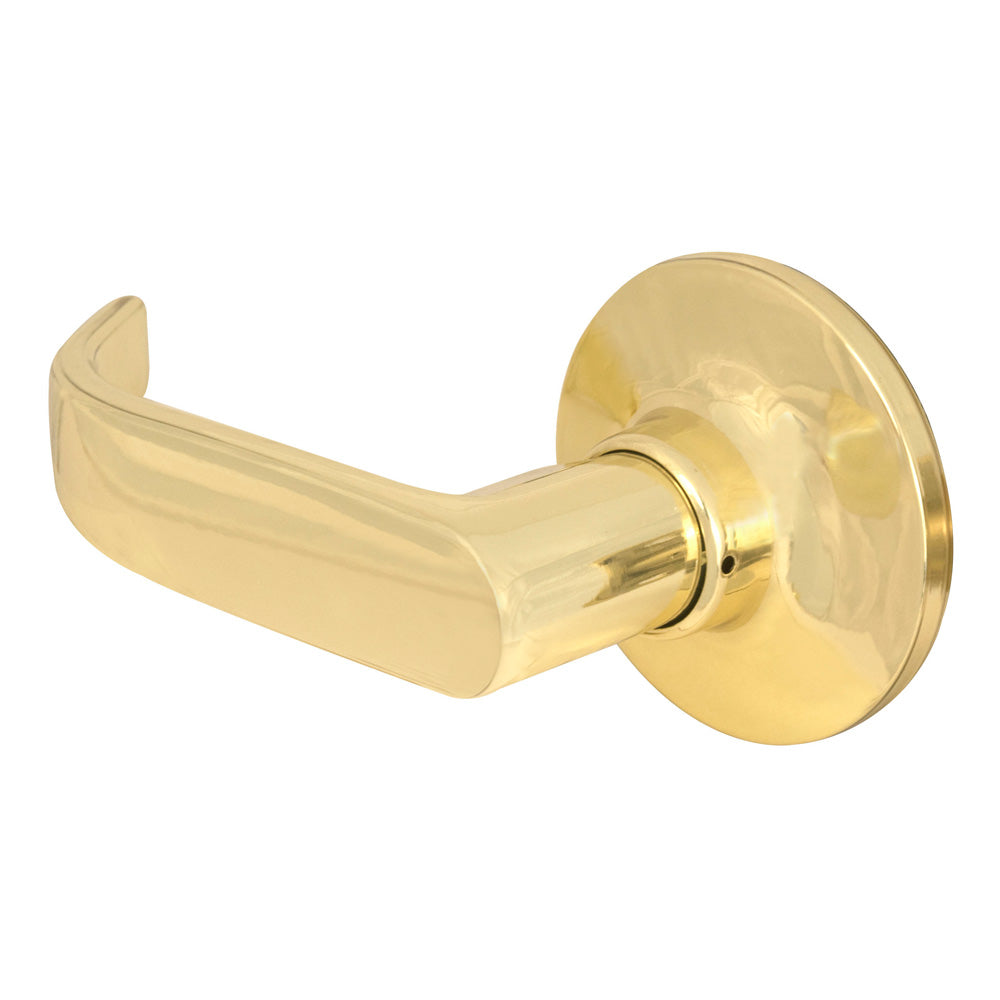 Return Style Dummy Lever; Polished Brass