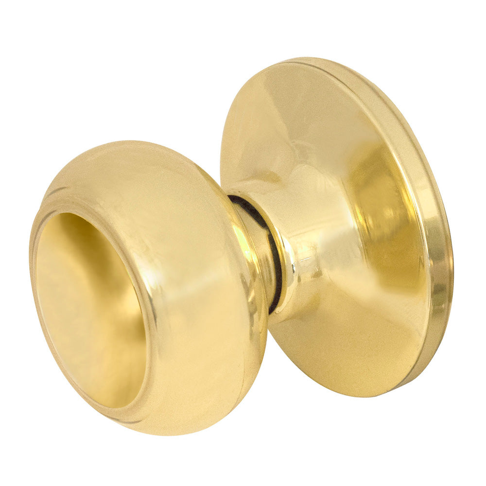 Rusk Style Dummy Knob; Polished Brass