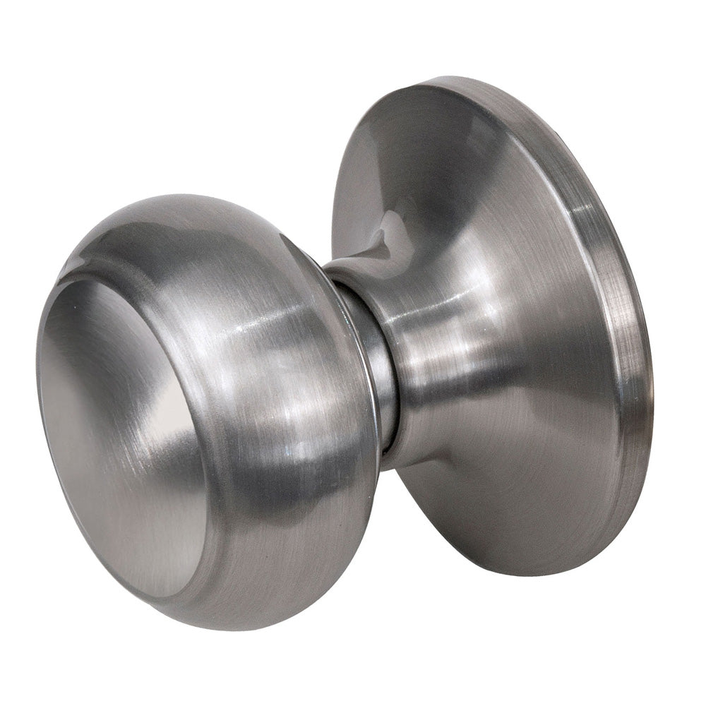 Rusk Style Dummy Knob; Satin Nickel