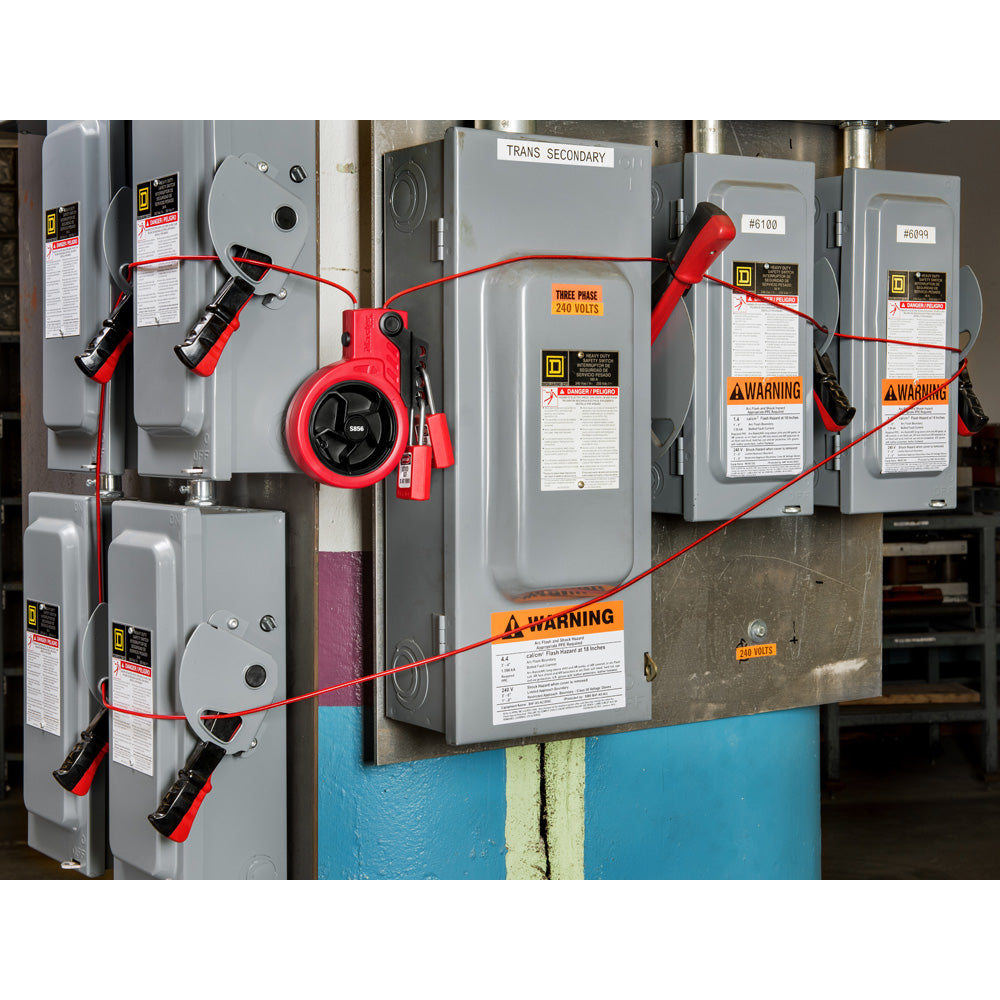 Retractable Cable Lockout Device with Steel Core Cable