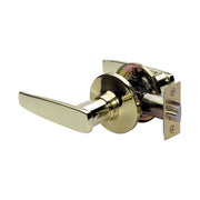 Straight Style Lever Passage Door Lock; Polished Brass