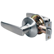 Straight Style Lever Hall and Closet Door Knob; Satin Nickel