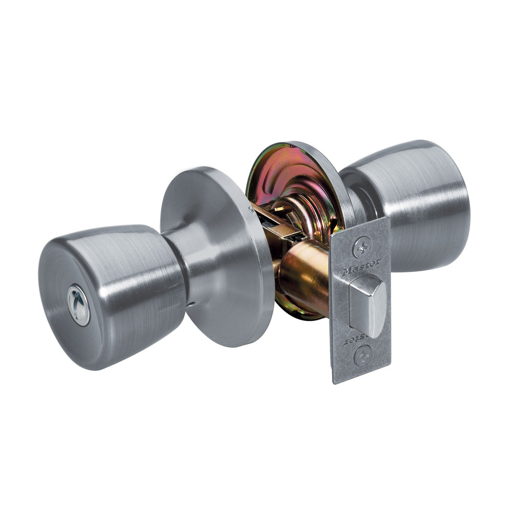 Tulip Style Knob Privacy Door Lock; Satin Nickel