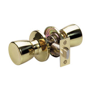 Tulip Style Knob Passage Door Lock; Polished Brass