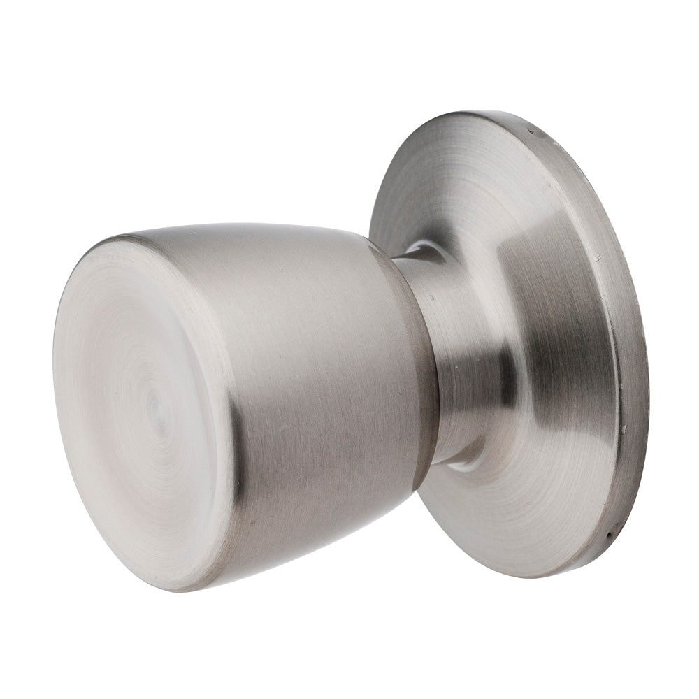 Tulip Style Knob Dummy Lock; Satin Nickel