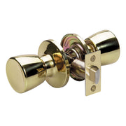 Tulip Style Hall and Closet Door Knob; Polished Brass