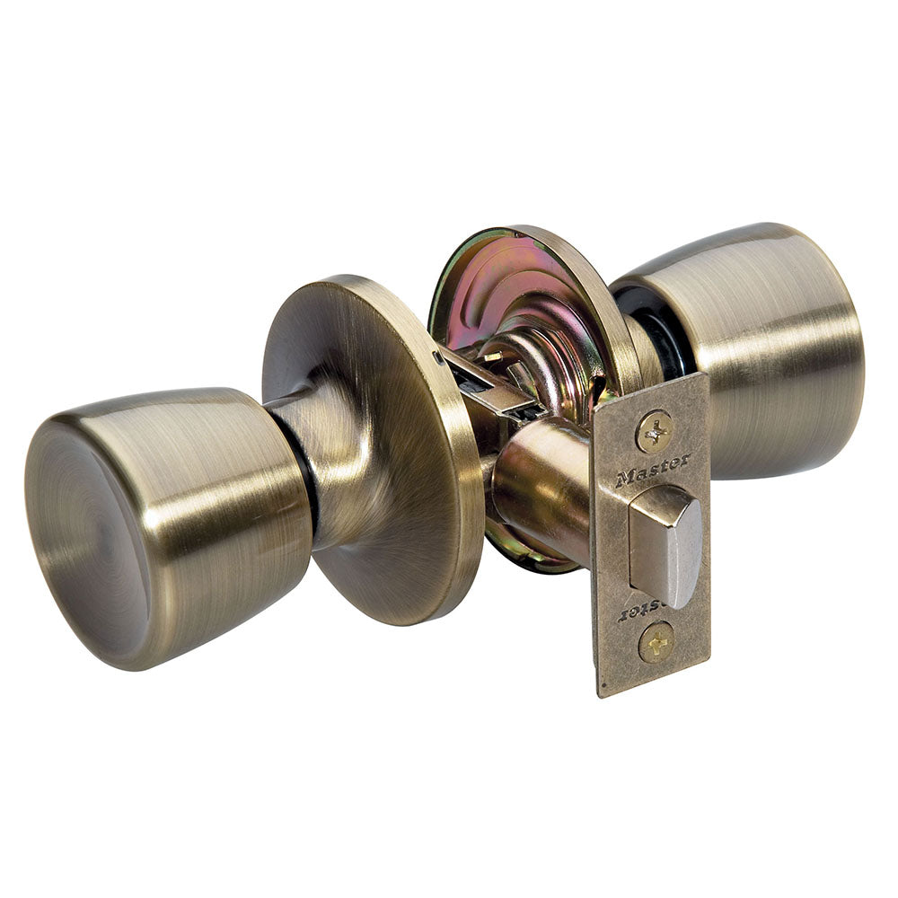 Tulip Style Hall and Closet Door Knob; Antique Brass