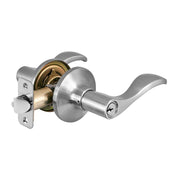Wave Style Lever Entry Door Lock; Satin Nickel, WR3/5