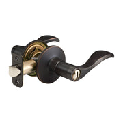 Wave Style Lever Privacy Door Knob; Aged Bronze