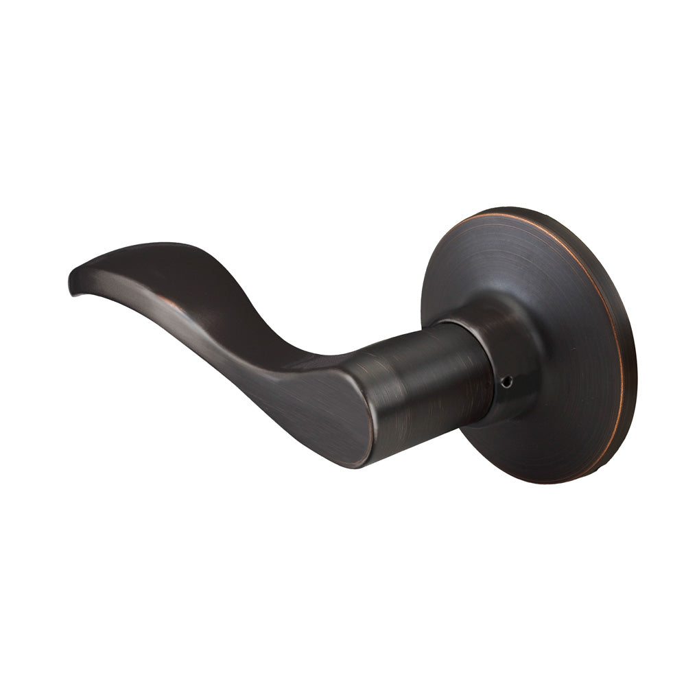 Wave Lever Style Dummy Lock; Aged Bronze