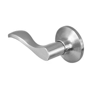 Wave Lever Style Dummy Lock; Satin Nickel