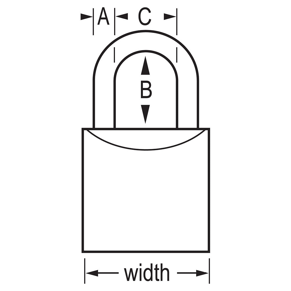 3/4in (19mm) Wide Brass Padlock
