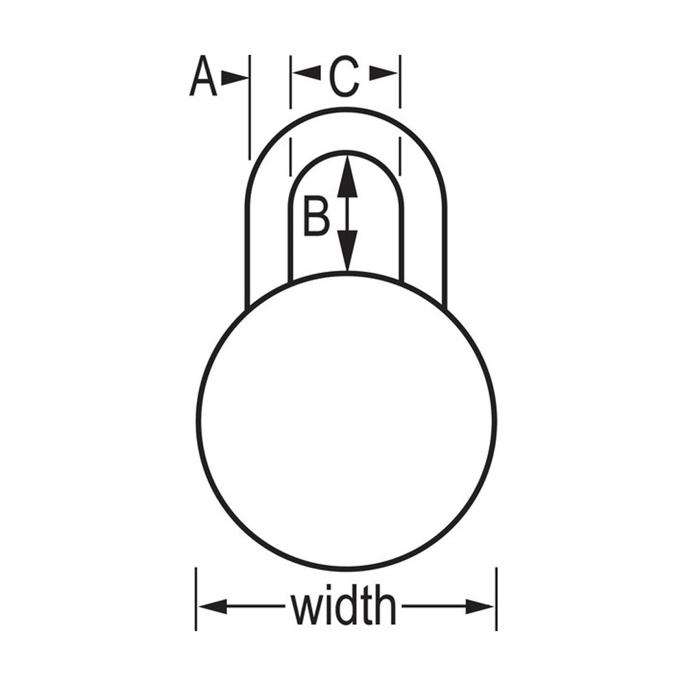 1-7/8in (48mm) General Security Combination Padlock with Key Control Feature