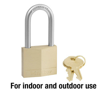 1-9/16in (40mm) Wide Solid Brass Body Padlock with 1-1/2in (38mm) Shackle