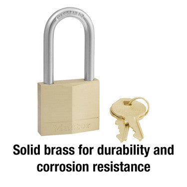 1-9/16in (40mm) Wide Solid Brass Body Padlock with 1-1/2in (38mm) Shackle