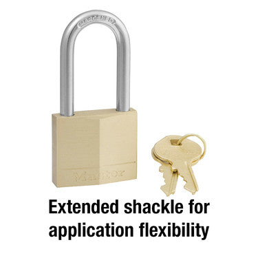 1-9/16in (40mm) Wide Solid Brass Body Padlock with 1-1/2in (38mm) Shackle
