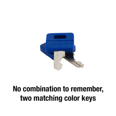 1-9/16in (40mm) Wide Covered Solid Body Padlock; Blue