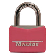 1-9/16in (40mm) Wide Covered Solid Body Padlock; Pink