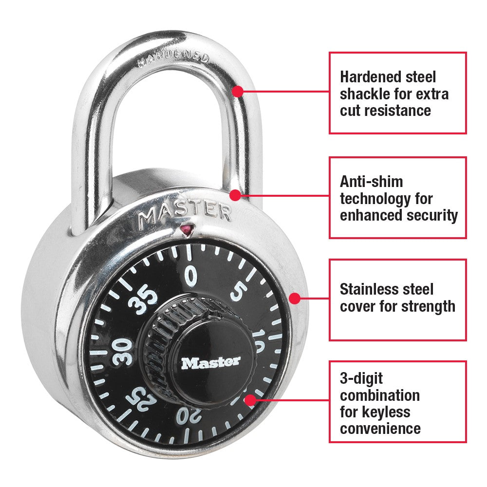 1-7/8in (48mm) Wide Combination Dial Padlock