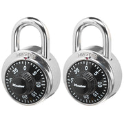 1-7/8in (48mm) Wide Combination Dial Padlock; 2-Pack