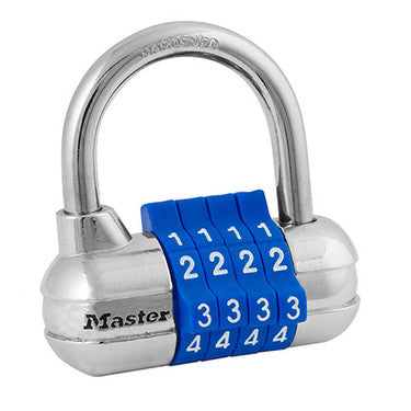 2-1/2in (64mm) Wide Set Your Own Combination Padlock with Colored Dials; Assorted Colors