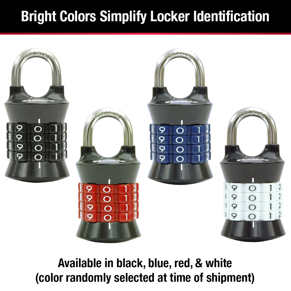1-1/2in (38mm) Wide Set Your Own Combination Padlock; Assorted Colors