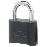 2in (51mm) Wide Set Your Own Combination Solid Body Padlock; Black