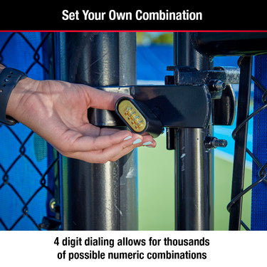 2in (51mm) Wide Set Your Own Combination Solid Body Padlock; Black