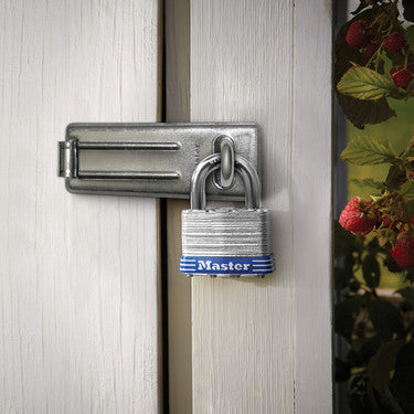 1-9/16in (40mm) Wide Laminated Steel Pin Tumbler Padlock; 4-Pack