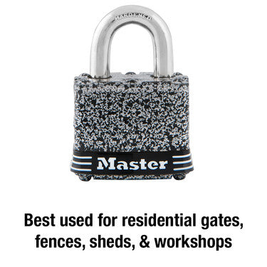 1-9/16in (40mm) Wide Rust-Oleum® Certified Laminated Steel Pin Tumbler Padlock