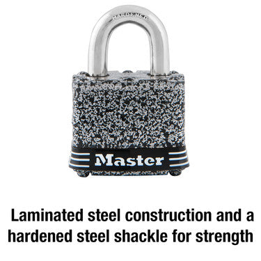 1-9/16in (40mm) Wide Rust-Oleum® Certified Laminated Steel Pin Tumbler Padlock
