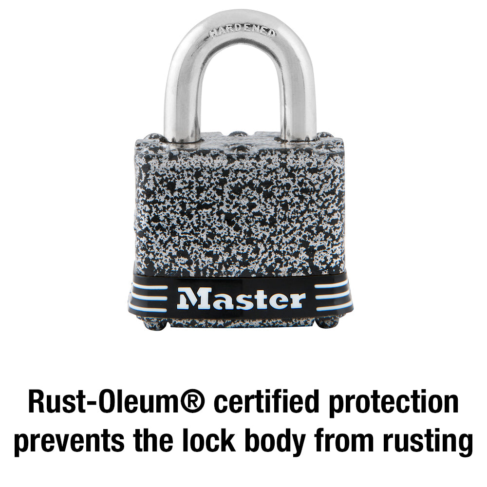 1-9/16in (40mm) Wide Rust-Oleum® Certified Laminated Steel Pin Tumbler Padlock