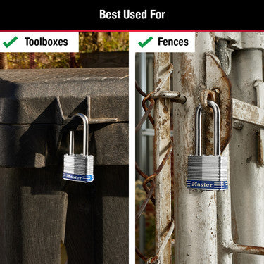 1-9/16in (40mm) Wide Laminated Steel Pin Tumbler Padlock with 2in (51mm) Shackle