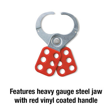 Steel Lockout Hasp, 1-1/2in (38mm) Jaw Clearance