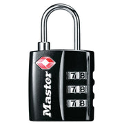 1-3/16in (30mm) Wide Set Your Own Combination TSA-Approved Luggage Lock; Black