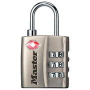 1-3/16in (30mm) Wide Set Your Own Combination TSA-Approved Luggage Lock; Nickel