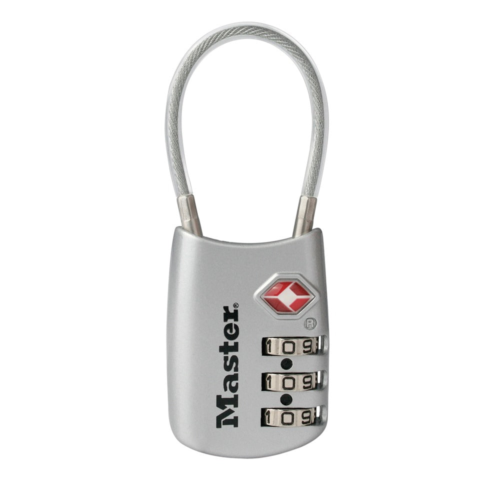 1-3/16in (30mm) Wide Set Your Own Combination TSA-Approved Luggage Lock with Flexible Shackle; Assorted Colors