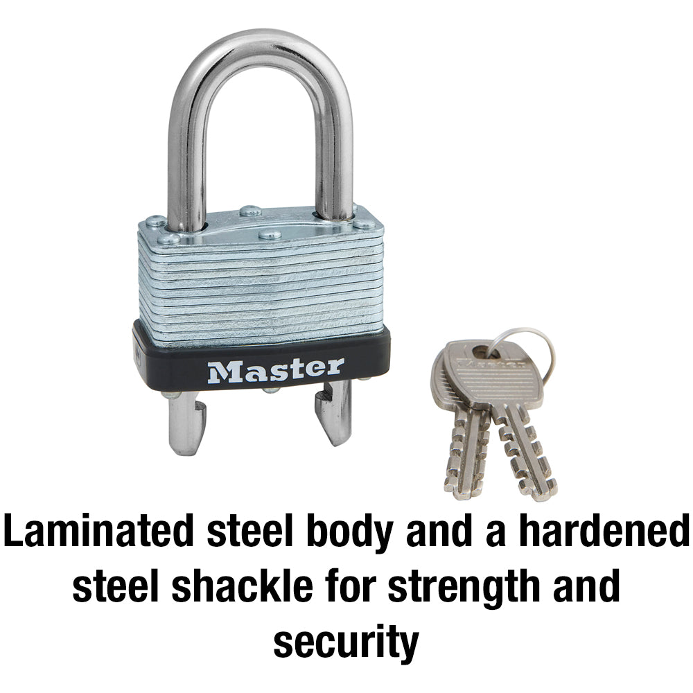 1-3/4in (44mm) Wide Laminated Steel Warded Padlock with Adjustable Shackle