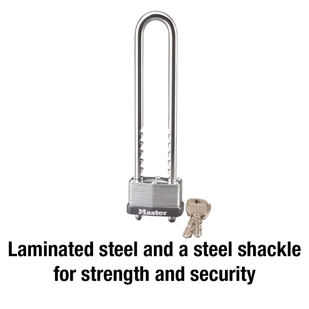 1-3/4in (44mm) Wide Laminated Steel Warded Padlock with Adjustable Shackle