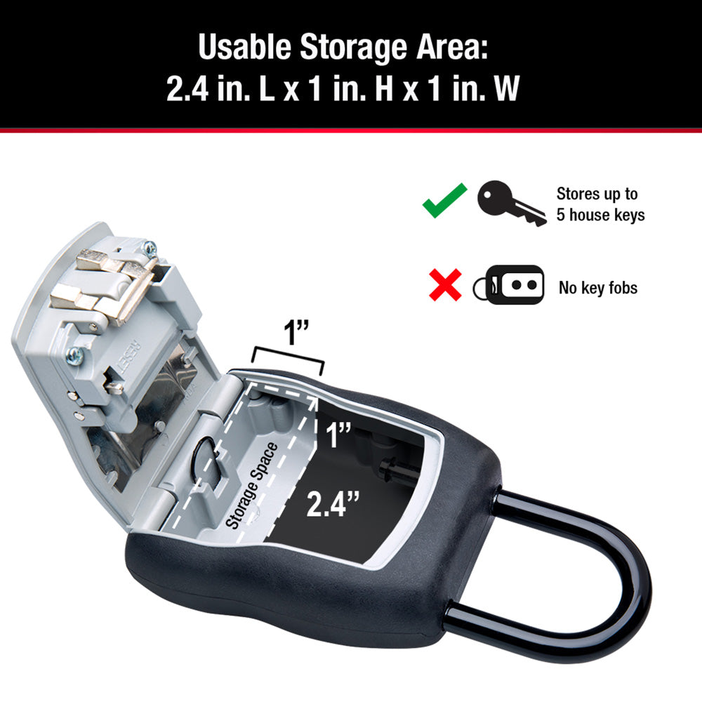 3-1/4in (83mm) Wide Set Your Own Combination Portable Lock Box