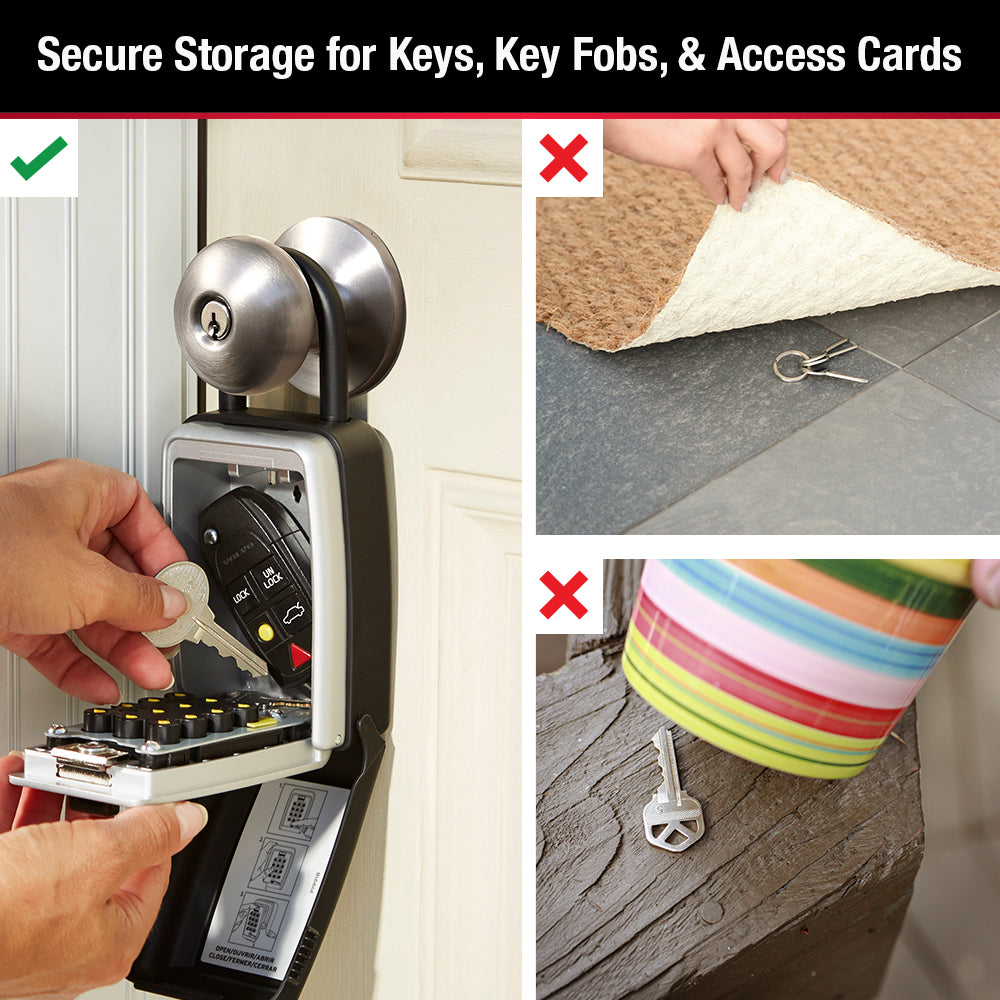 3-1/8in (79mm) Wide Set Your Own Combination Push Button Portable Lock Box