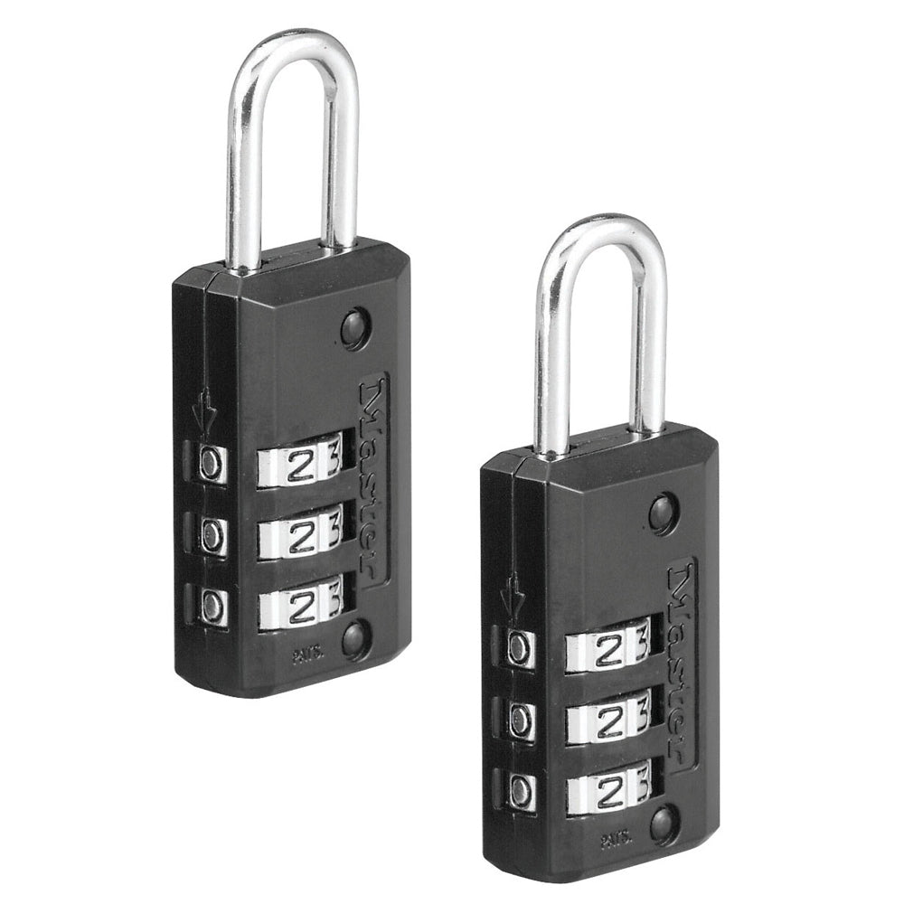 13/16in (20mm) Wide Set Your Own Combination Lock; 2-Pack