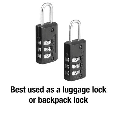 13/16in (20mm) Wide Set Your Own Combination Lock; 2-Pack