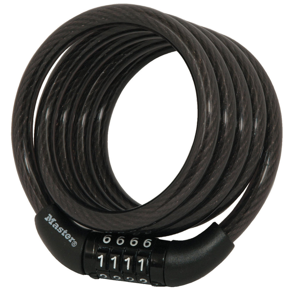 4ft (1.2m) Long x 5/16in (8mm) Diameter Preset Combination Cable Lock