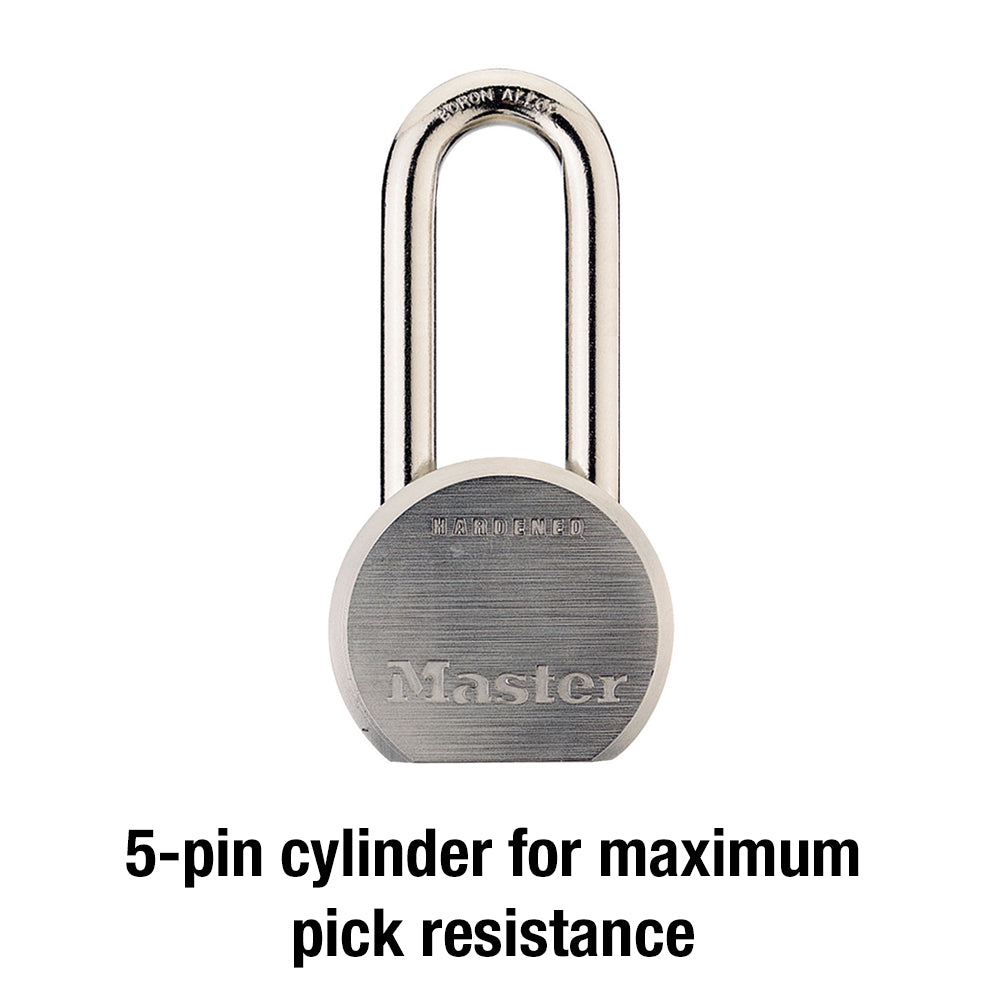 2-1/2in (64mm) Wide Solid Steel Body Padlock with 2in (51mm) Shackle
