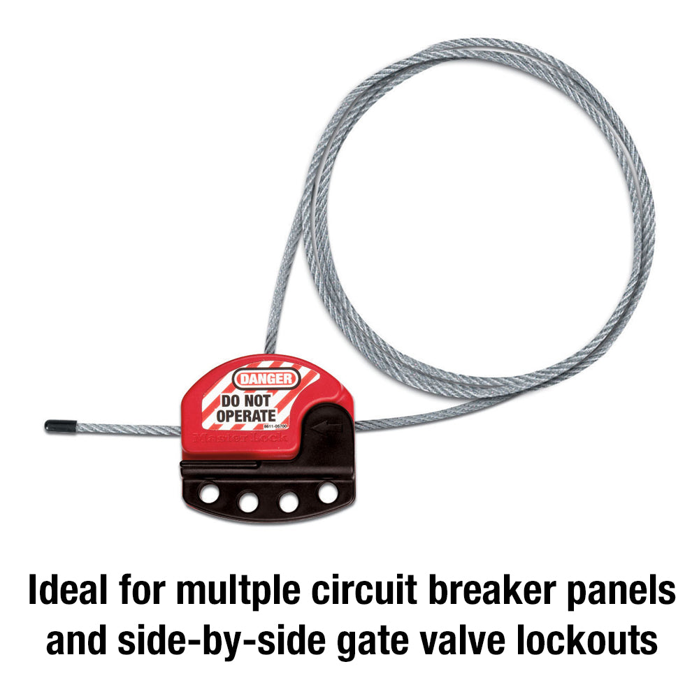 Adjustable Cable Lockout, 6ft (1.8m) Cable
