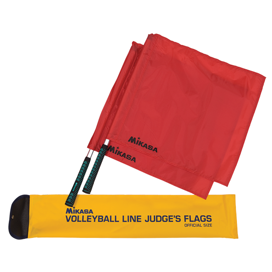 Essentials/Accessories - Volleyball Line Judge'S Flags, Set Of 2, Carrying Case, Red